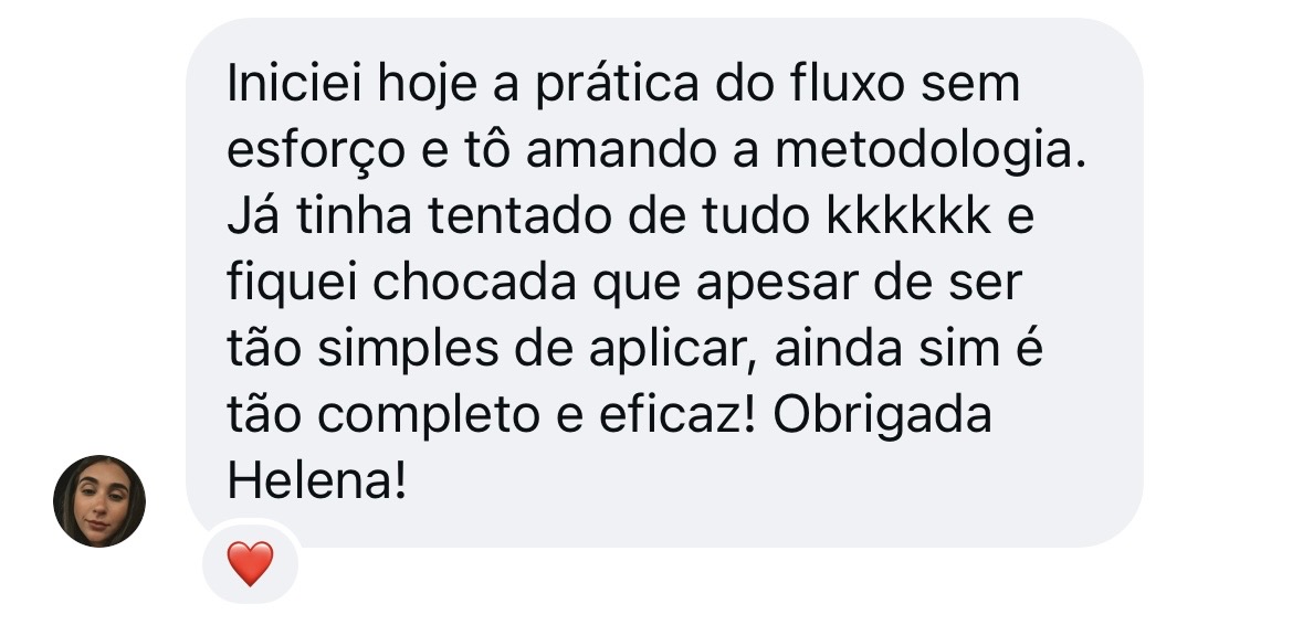 Depoimento de aluna do Fluxo